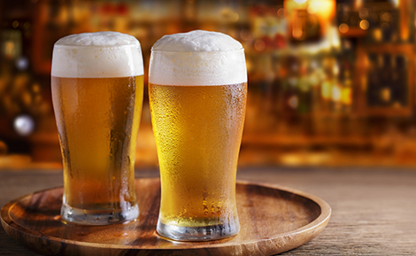 Beer at a bar