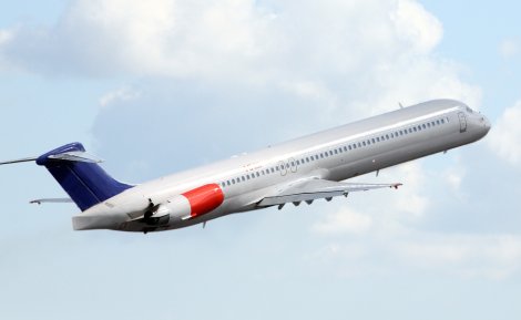 Airplane flying in sky